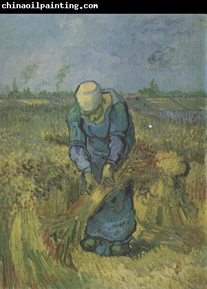 Vincent Van Gogh Peasant Woman Binding Sheaves (nn04)