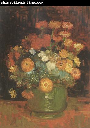 Vincent Van Gogh Vase with Zinnias (nn04)