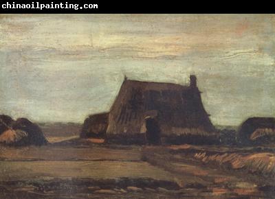 Vincent Van Gogh Farmhouse with Peat Stacks (nn04)