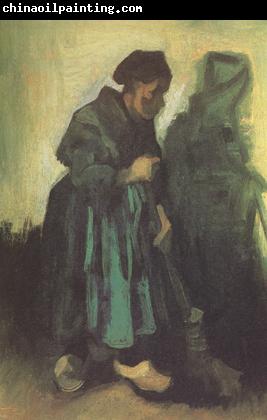 Vincent Van Gogh Peasant Woman Sweeping the Floor (nn04)