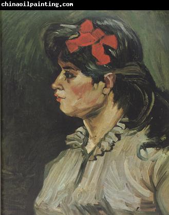 Vincent Van Gogh Portrait of a Woman with rde Ribbon (nn04)