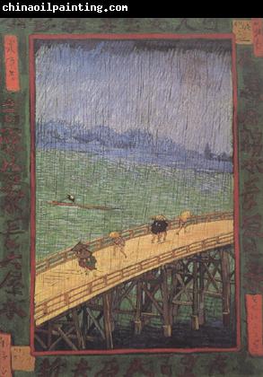 Vincent Van Gogh Japonaiserie:Bridge in the Rain (nn04)