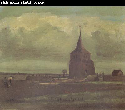 Vincent Van Gogh The old Tower of Nuenen with a Ploughman (nn04)