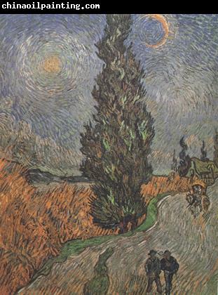 Vincent Van Gogh Roar with Cypress and Star (nn04)