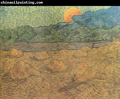 Vincent Van Gogh Evening Landscape with Rishing Moon (nn04)