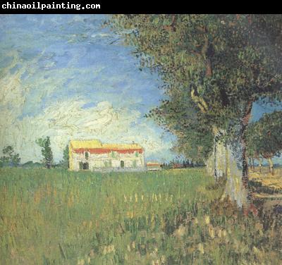 Vincent Van Gogh Farmhous in a Wheat Field (nn04)