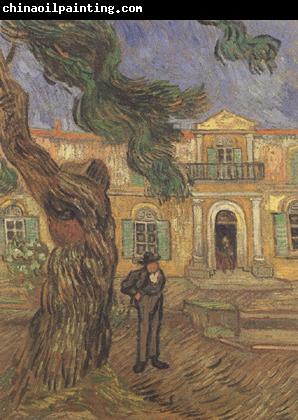 Vincent Van Gogh Pine Trees with Figure in the Garden of Saint-Paul Hospital (nn04)