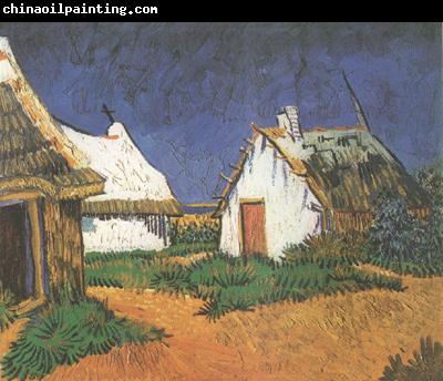 Vincent Van Gogh Three White Cottages in Saintes-Maries (nn04)