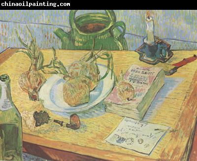 Vincent Van Gogh Still life:Drawing Board,Pipe,Onions and Sealing-Wax (nn04)