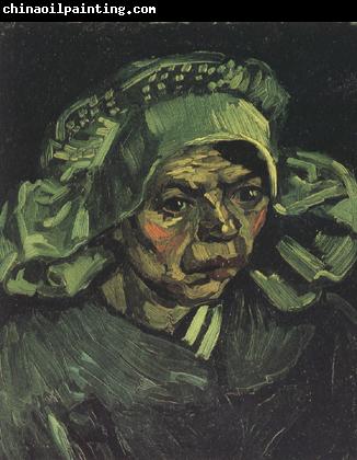 Vincent Van Gogh Head of a Peasant Woman with White Cap (nn04)