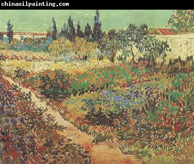 Vincent Van Gogh Flowering Garden with Path (nn04)