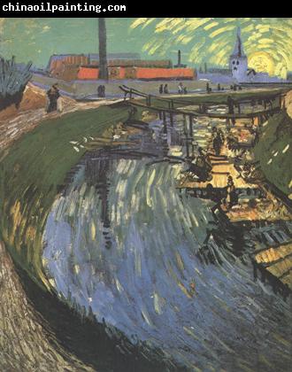 Vincent Van Gogh The Roubine du Roi Canal wtih Washerwomen (nn04)