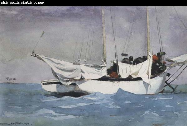 Winslow Homer Key West:Hauling Anchor (mk44)