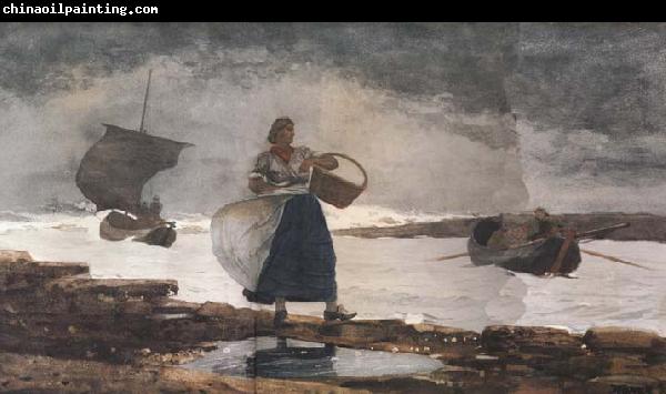 Winslow Homer Inside the Bay,Cullercoats (mk44)