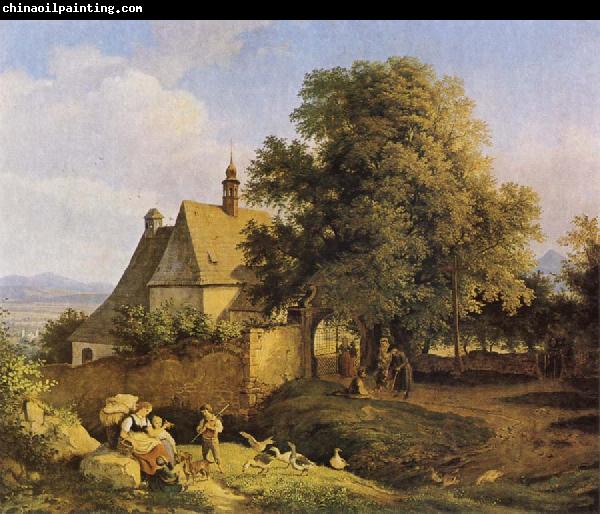 Adrian Ludwig Richter Church at Graupen in Bohemia