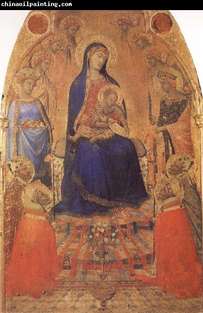 Ambrogio Lorenzetti Madonna and Child Enthroned,with Angels and Saints