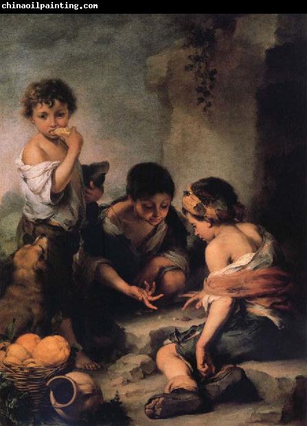 Bartolome Esteban Murillo Young Boys Playing Dice