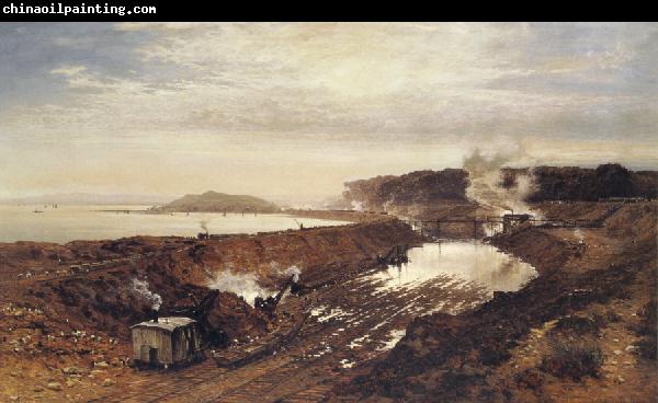 Benjamin Williams Leader The Excavation of the Manchester Ship Canal