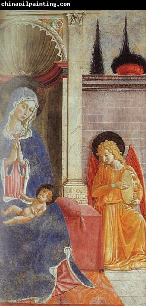 Benozzo Gozzoli Madonna and Child with Angel Playing Music