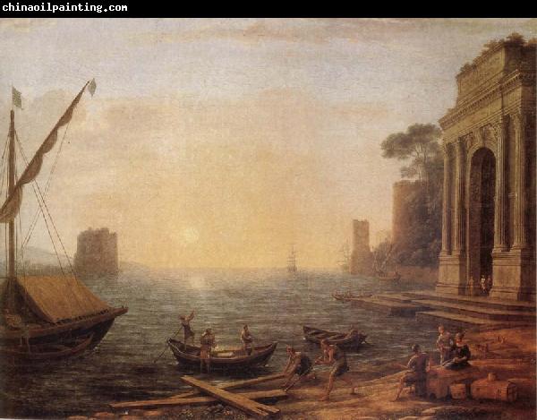 Claude Lorrain Seaport at Sunrise