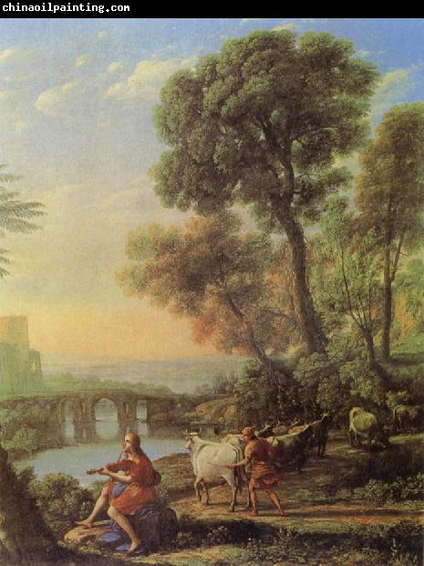 Claude Lorrain Landscape with Apollo and Mercury