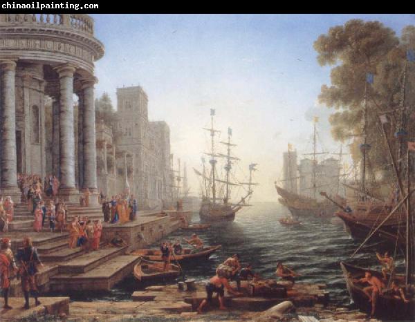 Claude Lorrain Seaport with the embarkation of Saint Ursula