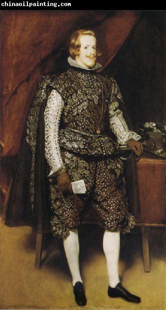 Diego Velazquez Portrait of Philip IV of Spain in Brwon and Silver