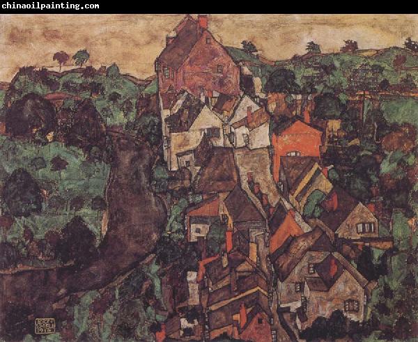 Egon Schiele Krumau Landscape