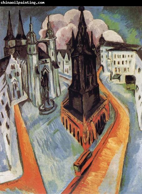 Ernst Ludwig Kirchner The Red Tower in Halle