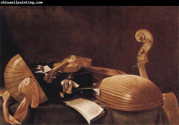 Evaristo Baschenis Still Life with Musical Instruments