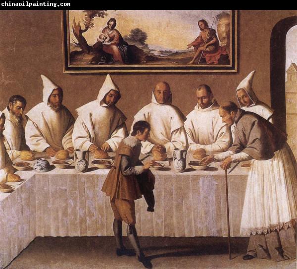 Francisco de Zurbaran St Hugo of Grenoble in the Carthusian Refectory