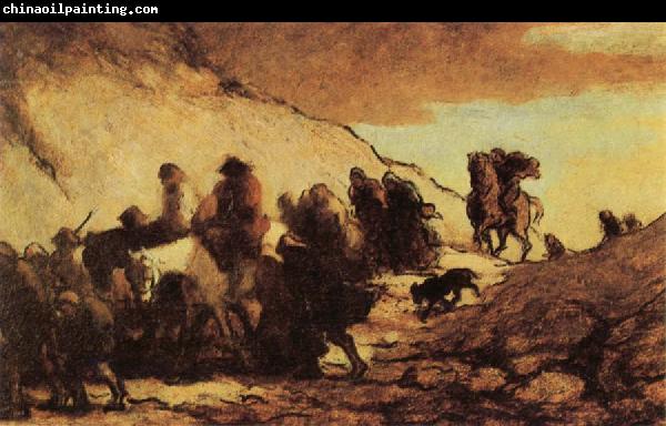 Honore Daumier The Emigrants