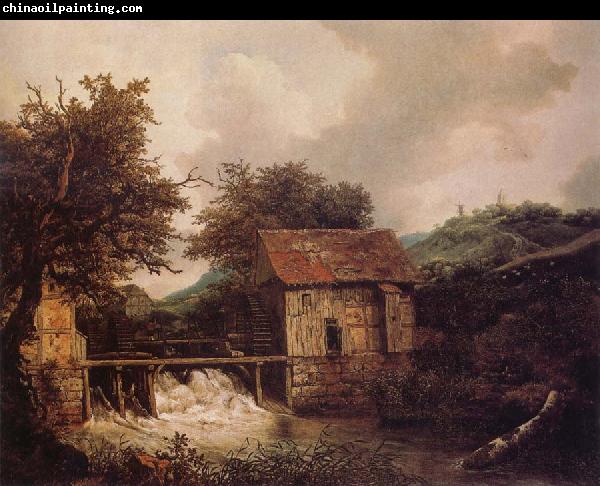 Jacob van Ruisdael Two Watermills and an open Sluice near Singraven