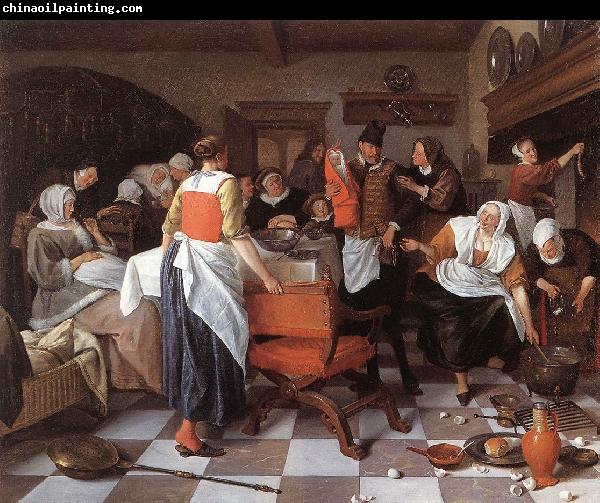 Jan Steen Celebrating the Birth