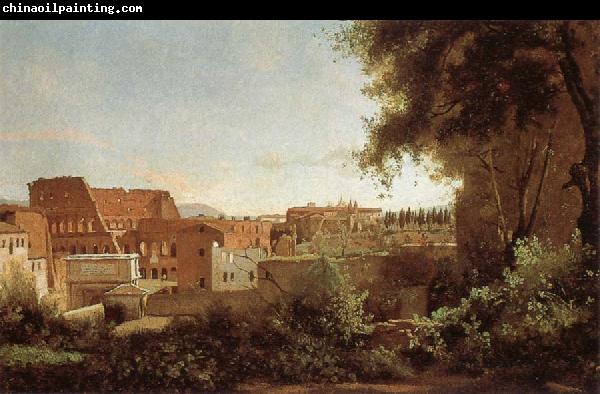 Jean Baptiste Camille  Corot View of the Colosseum from the Farnese Gardens