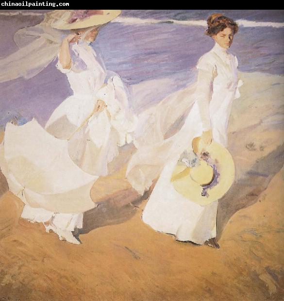 Joaquin Sorolla Y Bastida Walk on the Beach