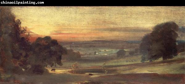 John Constable The Valley of the Stour at sunset 31 October1812