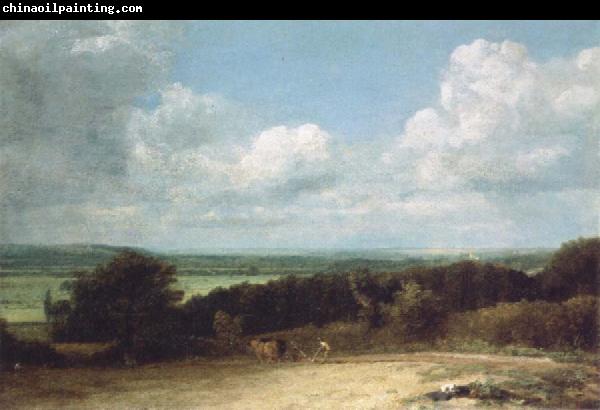 John Constable A ploughing scene in Suffolk