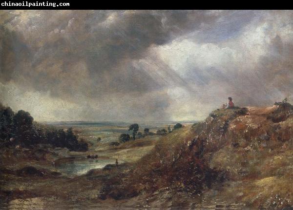 John Constable Branch Hill Pond,Hampstead Heath,with a boy sitting on a bank