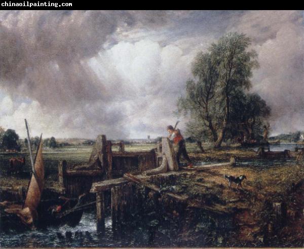 John Constable A boat passing a lock