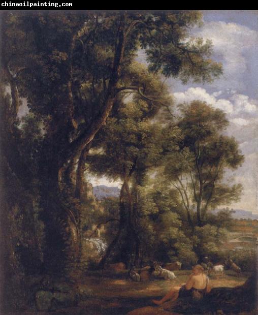 John Constable Landscape with goatherd and goats