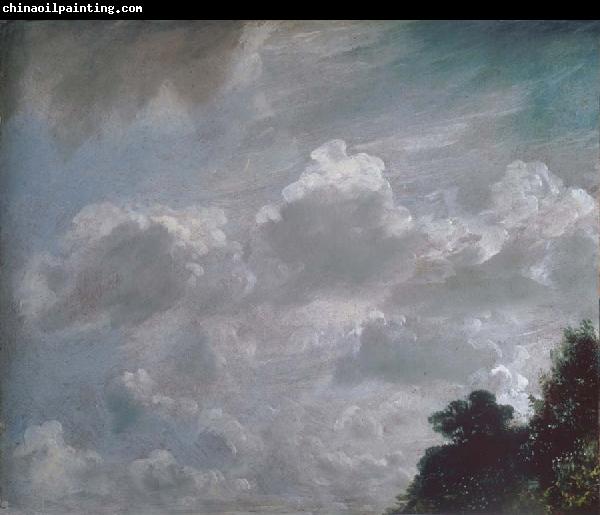 John Constable Cloud study,Hampstead,trees at ringt 11September 1821