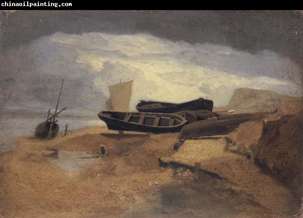 John sell cotman Seashore with Boats