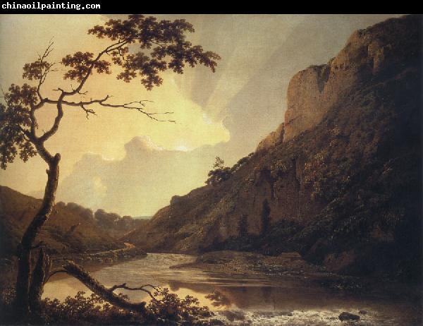 Joseph wright of derby Matlock Tor by Daylight mid