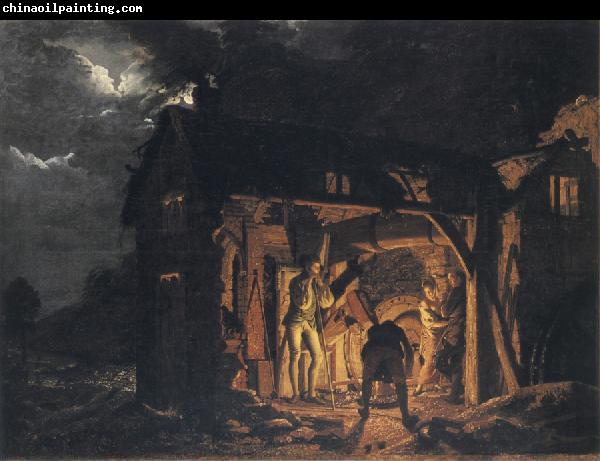 Joseph wright of derby An Iron Forge Viewed from Without