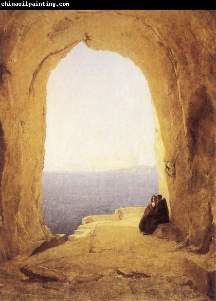 Karl Blechen Monks at the Gulf of Naples