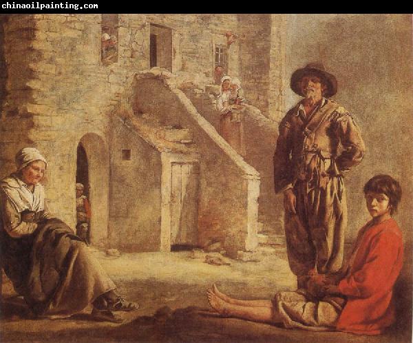 Louis Le Nain Peasants at their Cottage Door