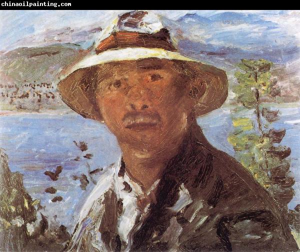 Lovis Corinth Self Portrait with Straw Hat