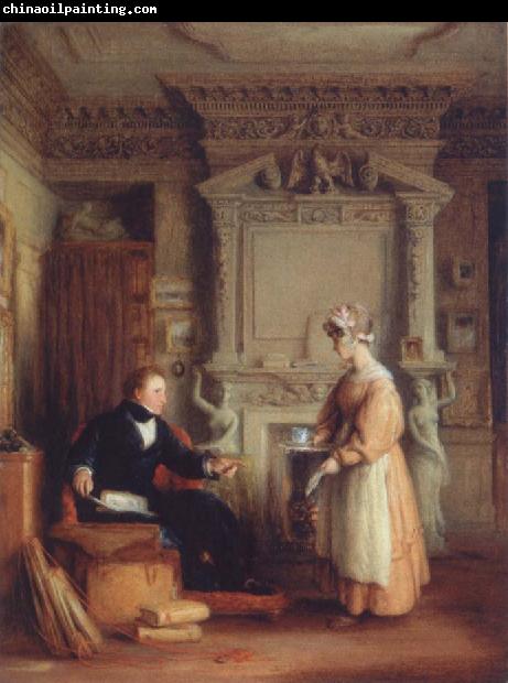 Mulready, William Interior with a portrait of Fohn Sheepshanks