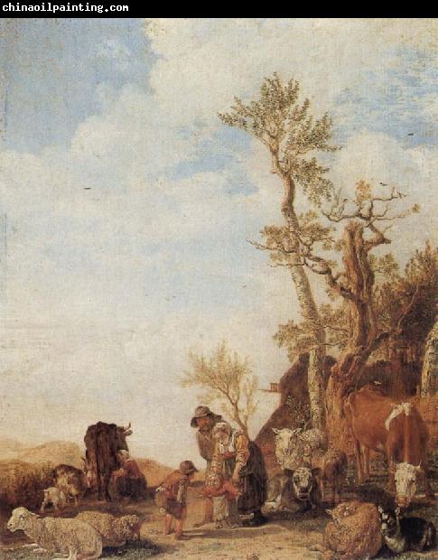 POTTER, Paulus Peasant Family with Animals